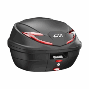 Topcase 36l black red reflectors