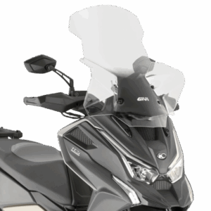 Kymco dtx 360 125-300-350 (21 > 24) pare-brise spécifique incolore, 73 x 53 cm (h x l)