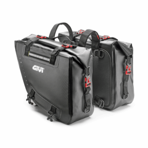 Grt718 paire de sacoches latérales étanche noires, 15+15 litres, intérieur jaune