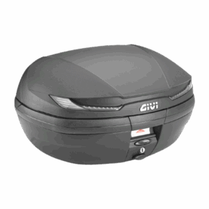 Top case v45 arena tech 45 litres, noir gaufré avec catadioptres fumès