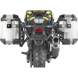 Support latéral pour valise, spécifique pl one-fit avec dégagement pour l’échappement, configuré pour les valises monokey® cam-side trekker outback